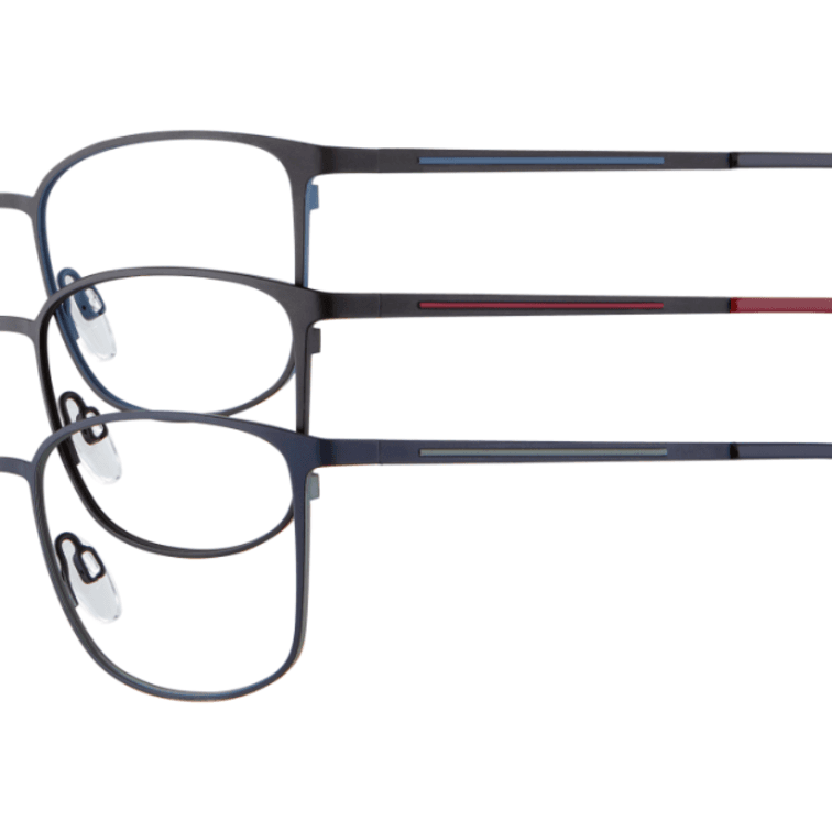 VISTAN Brille Flex 4591-2 schwarz matt mit dunkelrot