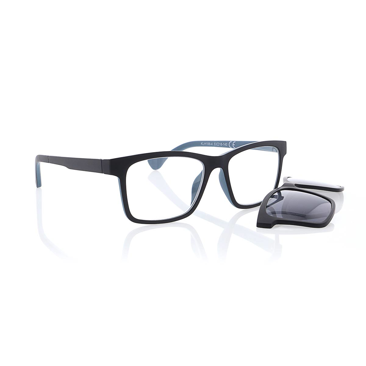 MPO Lesehilfe KLH188-4 schwarz grau mit Sonnenclip