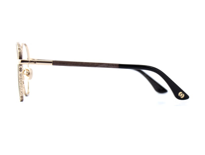 Woodfellas Brillenfassung Twist 11088 Curledholz Gold Schwarz