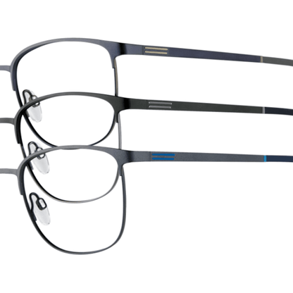 VISTAN Brille 4575-3 dunkelgrau metallic mit blau matt