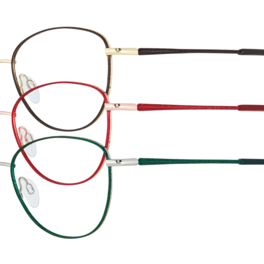 VISTAN Brille 2900-3 grün mit glitzer auf silber