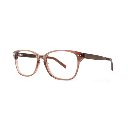 Woodfellas Brillenfassung Sendling Premium 10937 Wurzelholz Braun transparent