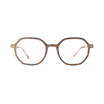 Woodfellas Brillenfassung Blomberg Air 11032 Walnussholz Gold