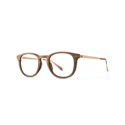 Woodfellas Brillenfassung Bogenhausen Air 10997 Walnussholz Gold
