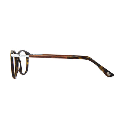 Woodfellas Brillenfassung Irenic 11021 Walnussholz Havanna Braun