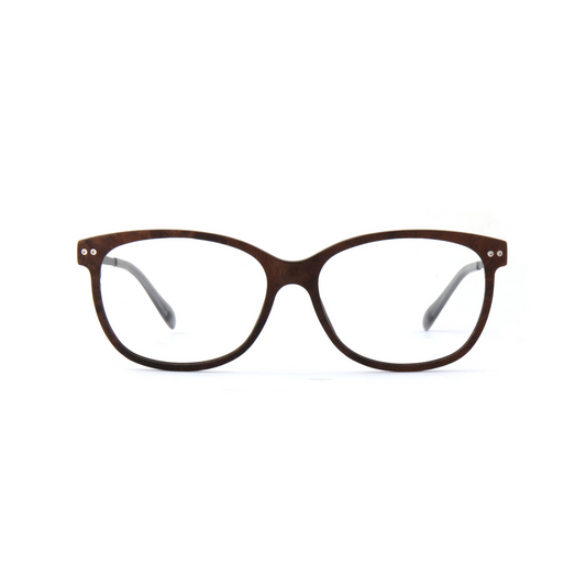 Woodfellas Brillenfassung Marzoll Air 11031 Tepaholz Silber