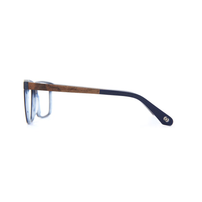 Woodfellas Brillenfassung Next 11043 Curledholz Blau