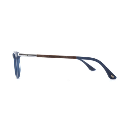 Woodfellas Brillenfassung Yawn 11076 Walnussholz Blau